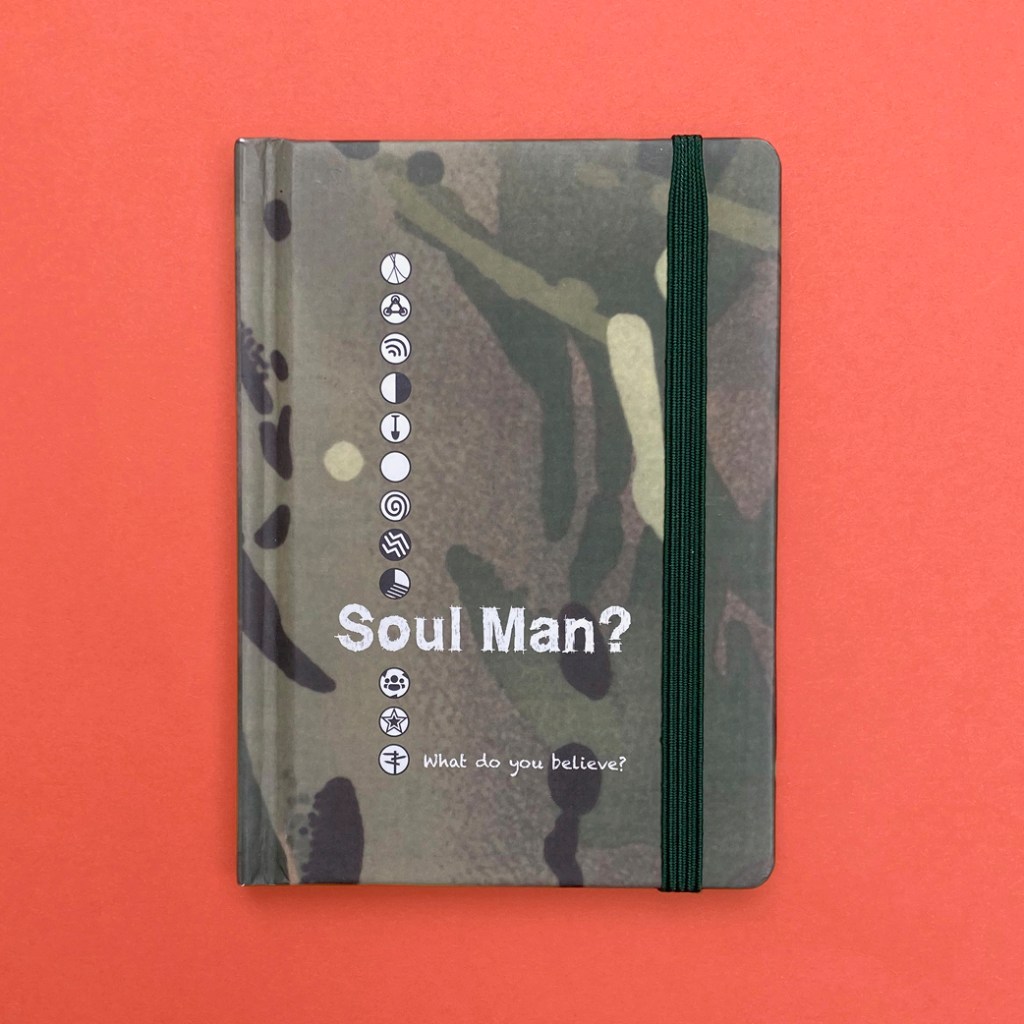 Soul Man armed forces discussion guide for chaplains on orange background