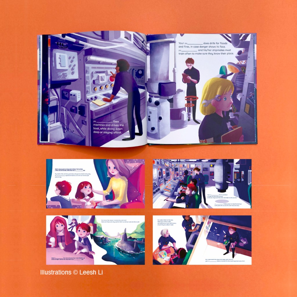 Interior design for illustrated picture&nbsp;book