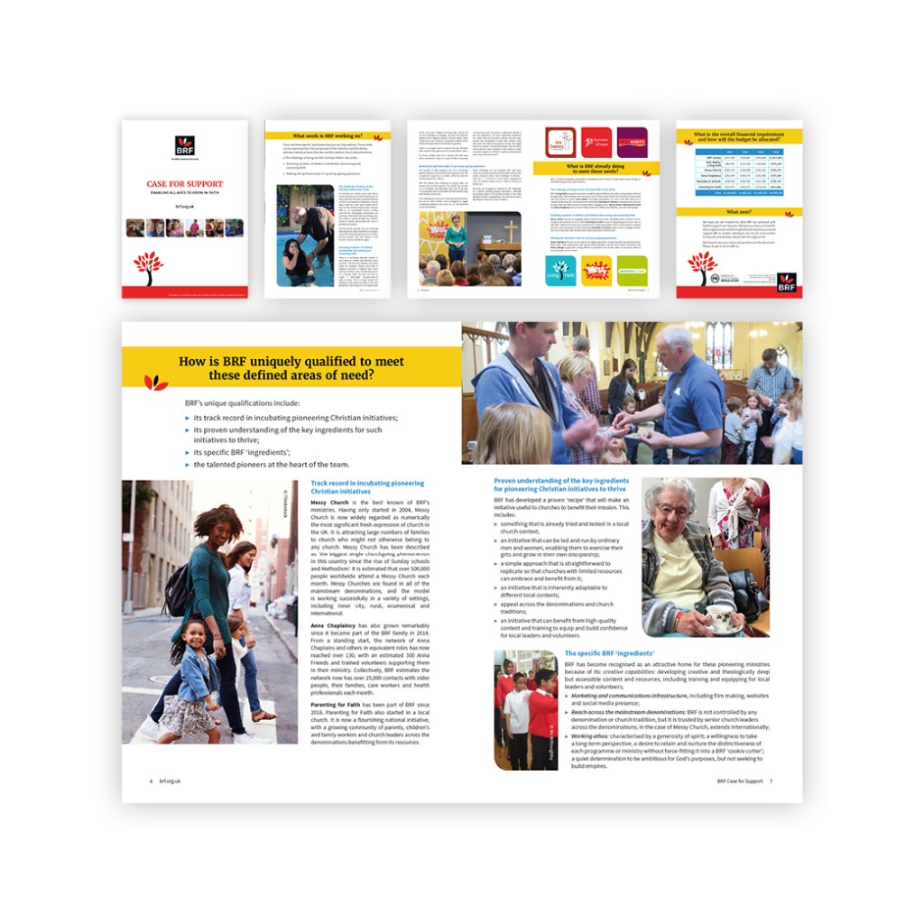 Document design – major donor fundraising&nbsp;brochure